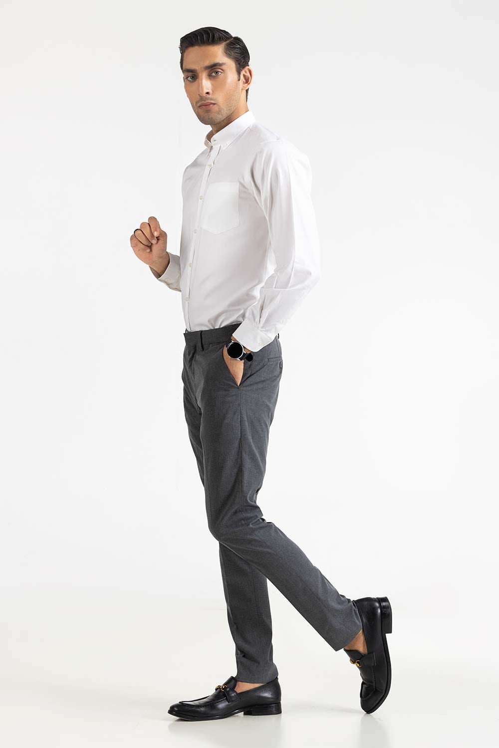 White Basic Dyed Formal Shirt MN-FS-PD23-002