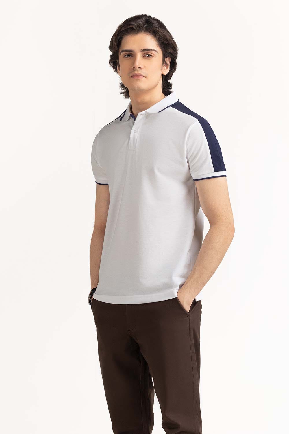 White Basic Polo PS-FPK23-019