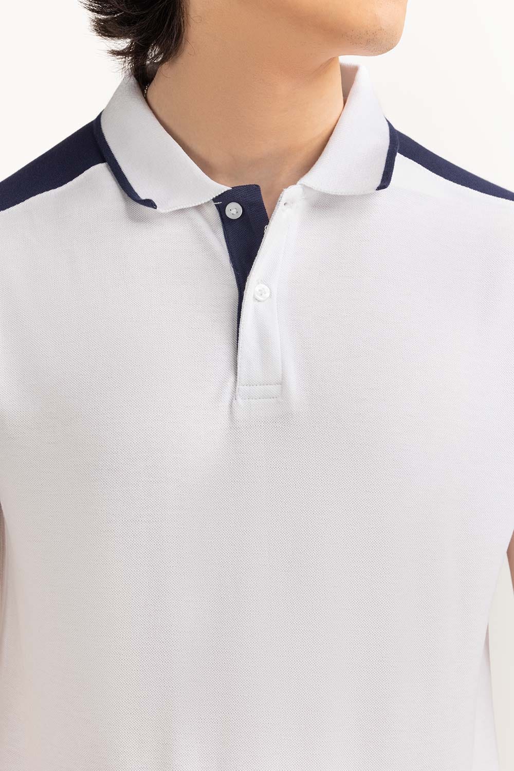 White Basic Polo PS-FPK23-019