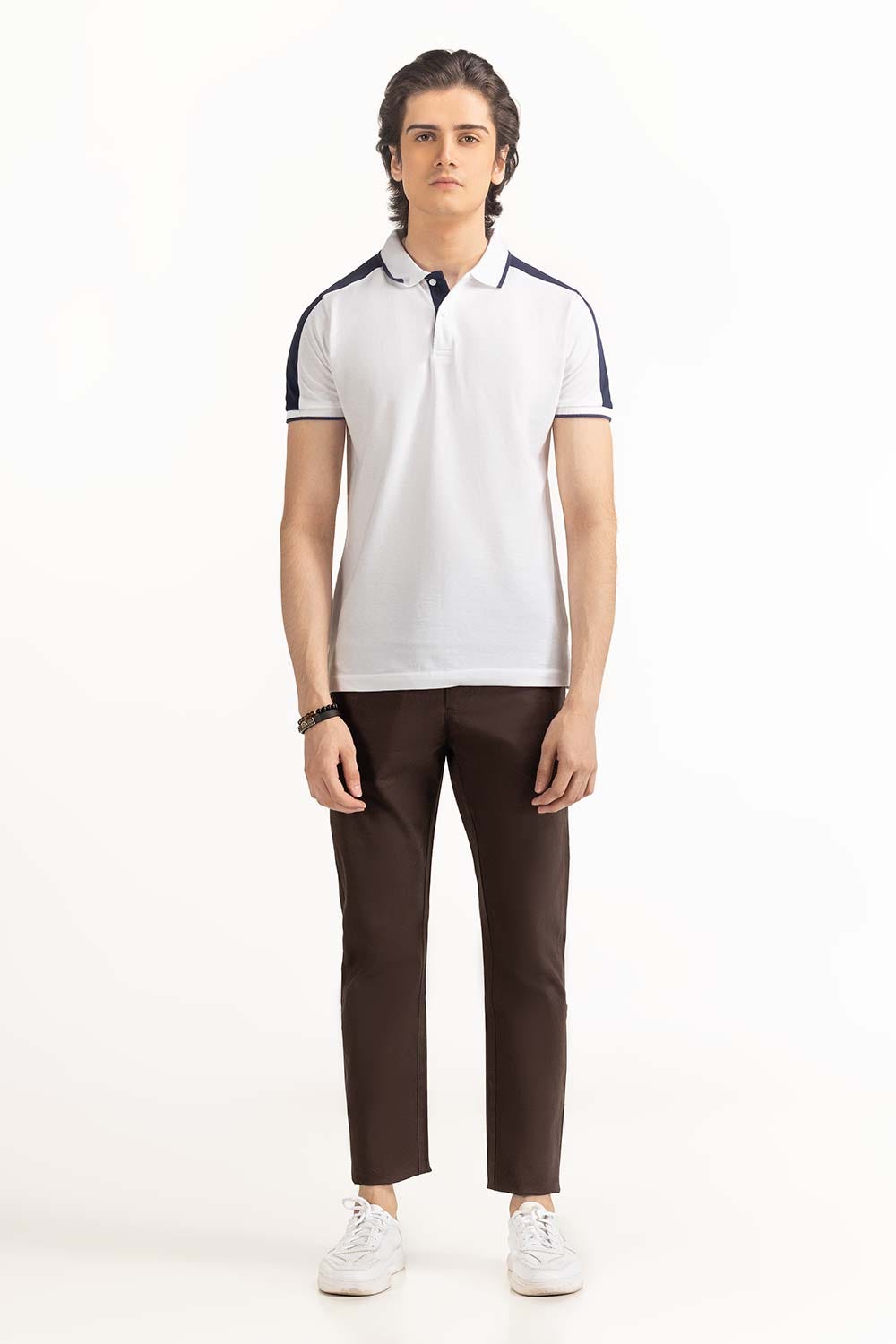 White Basic Polo PS-FPK23-019