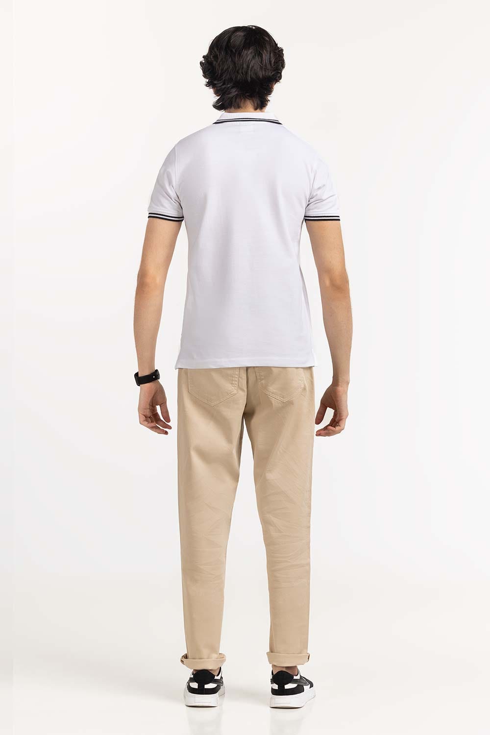 White Basic Polo PS-FPK23-075