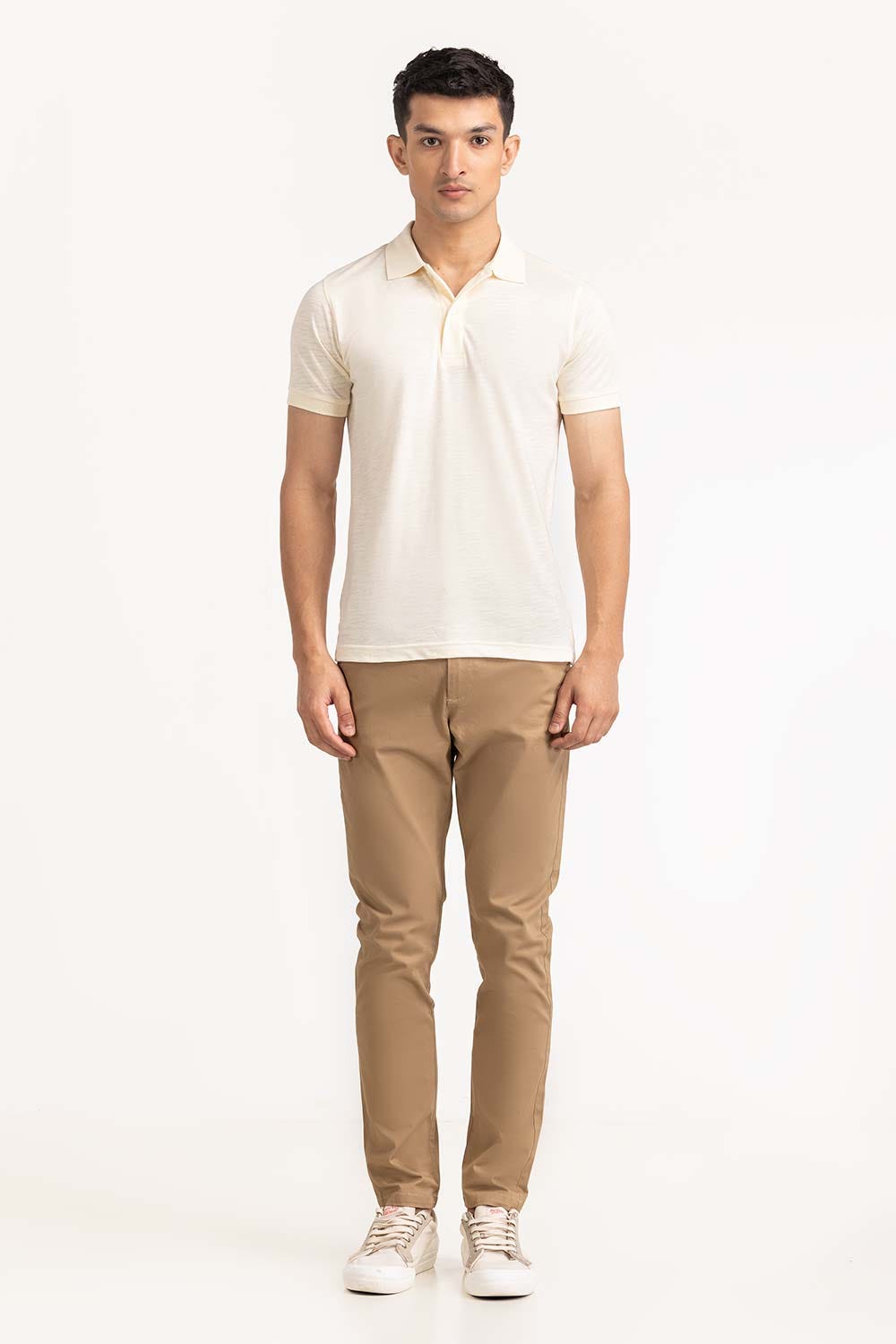 White Basic Polo PS-FSJ23-092