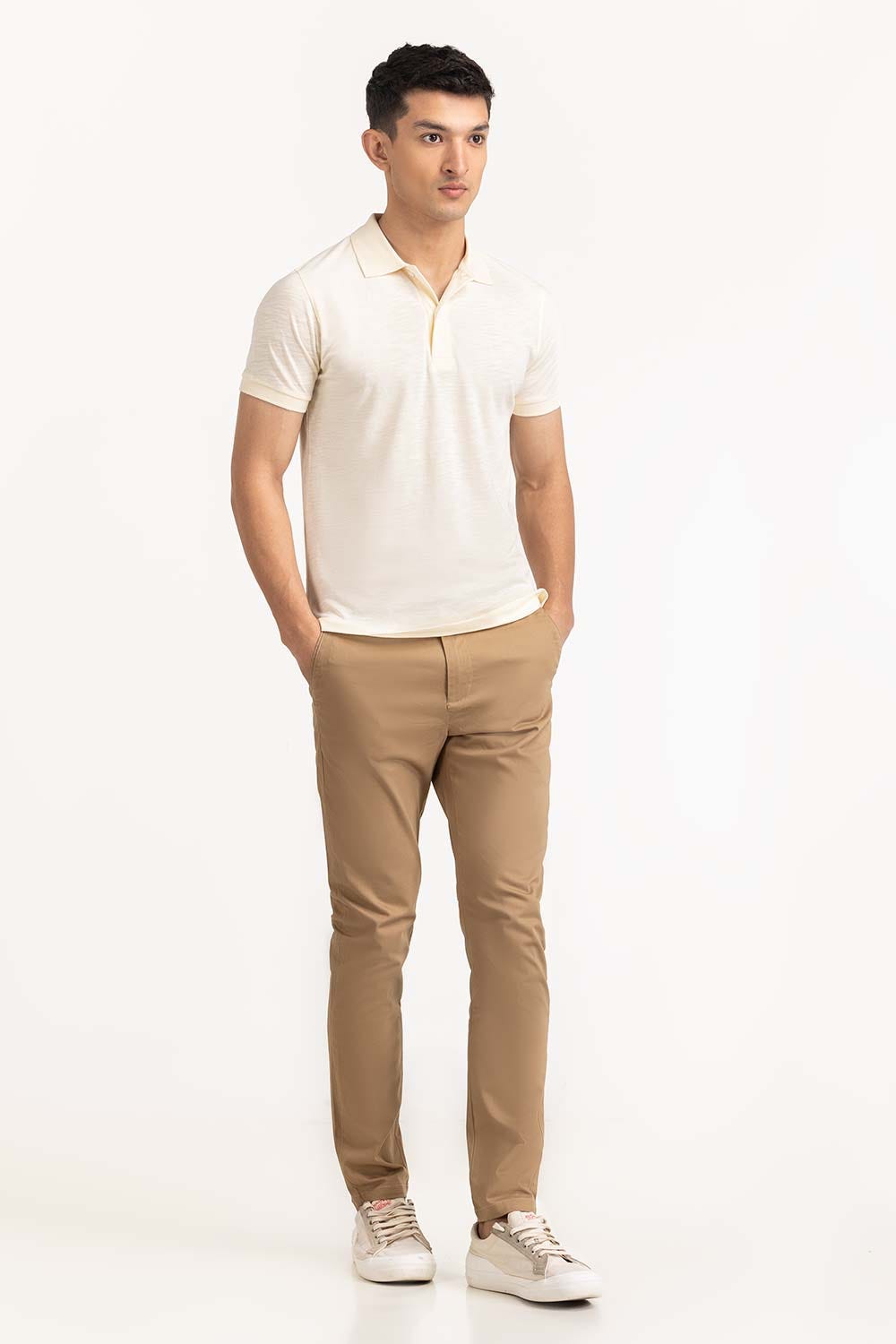 White Basic Polo PS-FSJ23-092