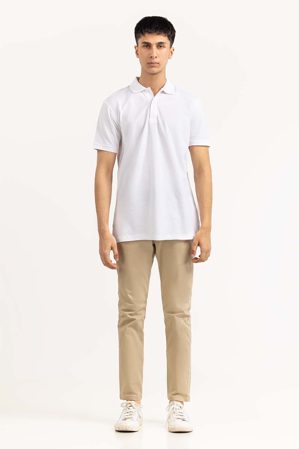 White Basic Polo PS-SIGPK23-240