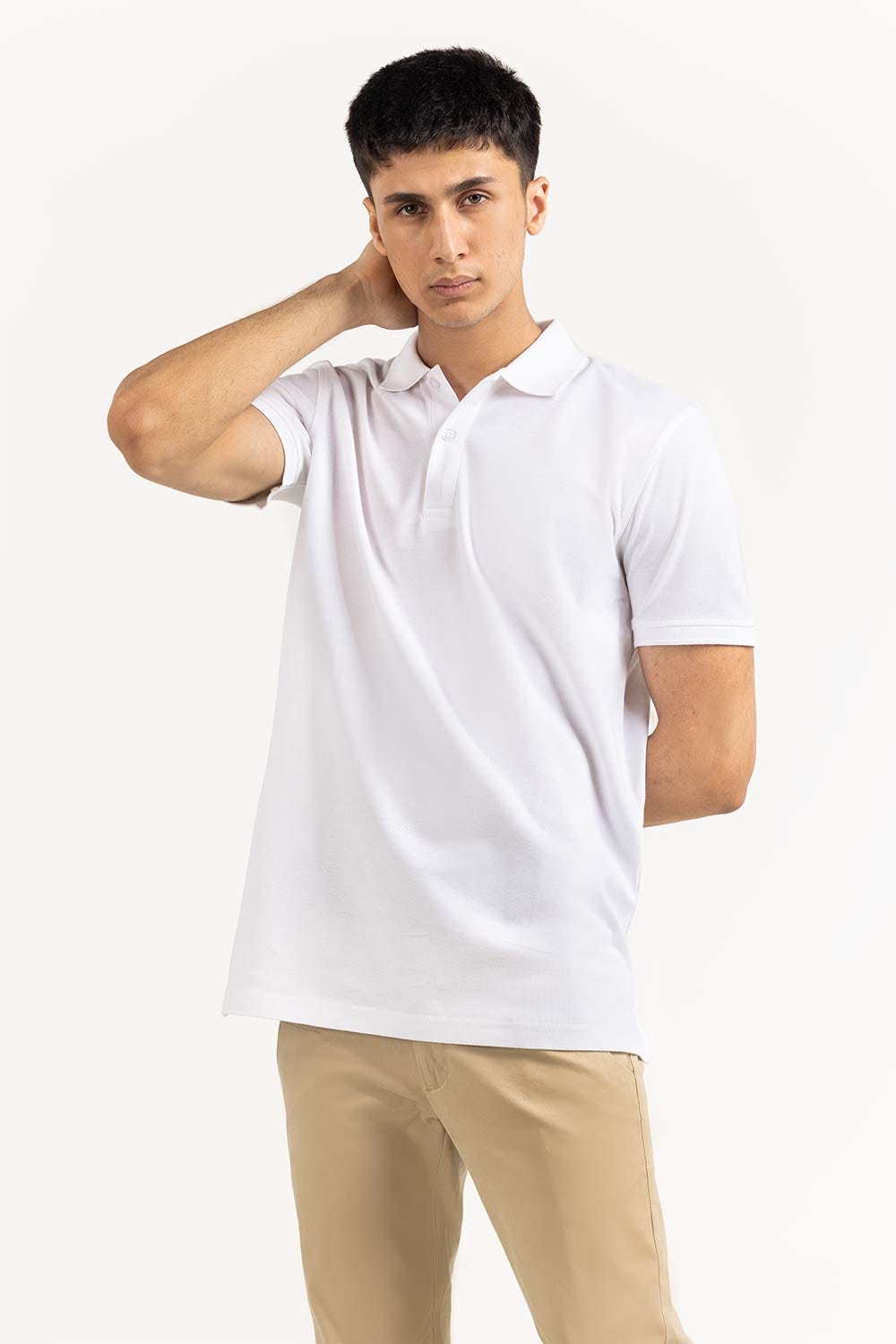 White Basic Polo PS-SIGPK23-240