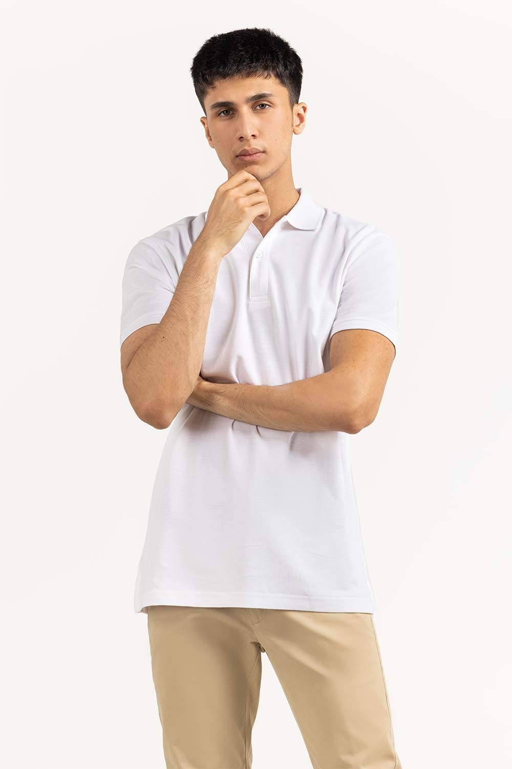 White Basic Polo PS-SIGPK23-240