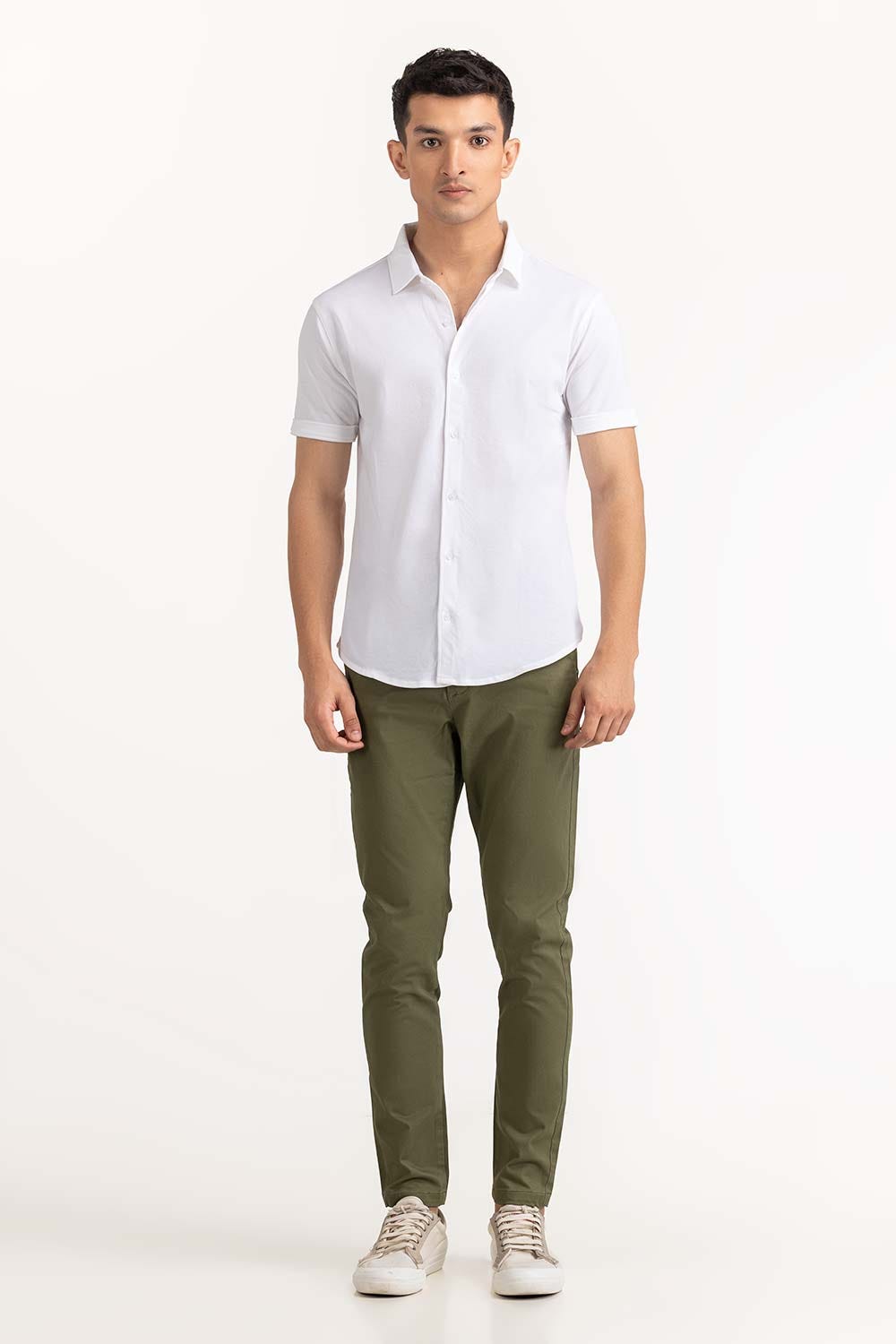 White Basic Shirt KS-HSPK23-035