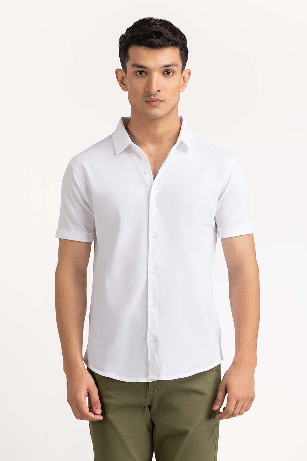 White Basic Shirt KS-HSPK23-035