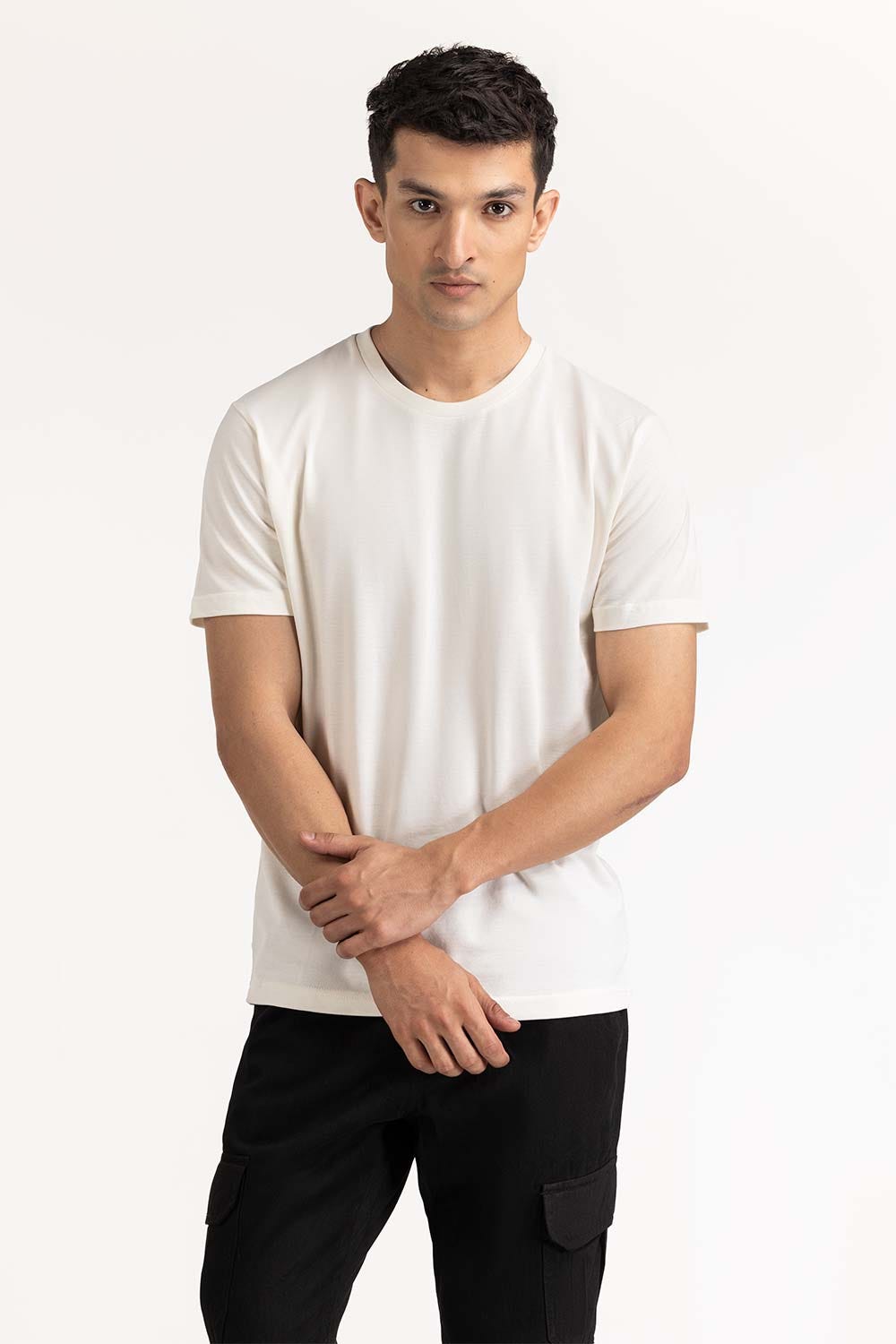 White Basic Tee TS-CNPK23-053