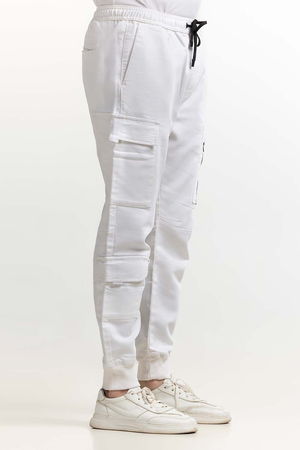 White Basic Trouser MNTRCSS24003-A