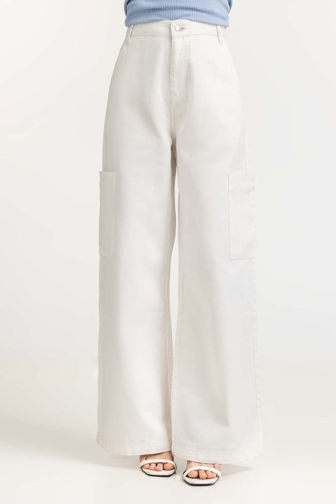 White Basic Trouser WM-JNS-WS23-021