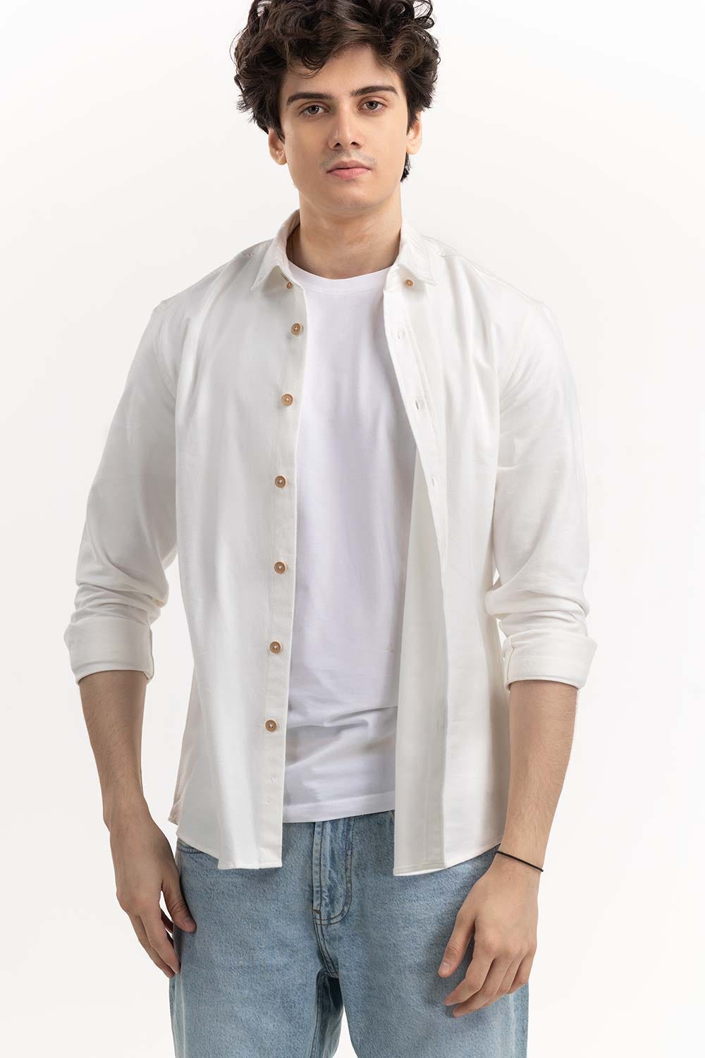 White Button Down Shirt 224-117-035