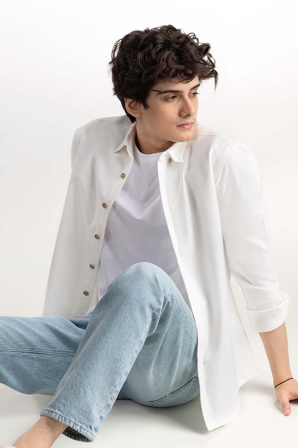 White Button Down Shirt 224-117-035