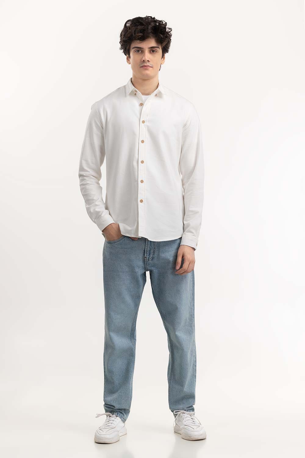 White Button Down Shirt 224-117-035