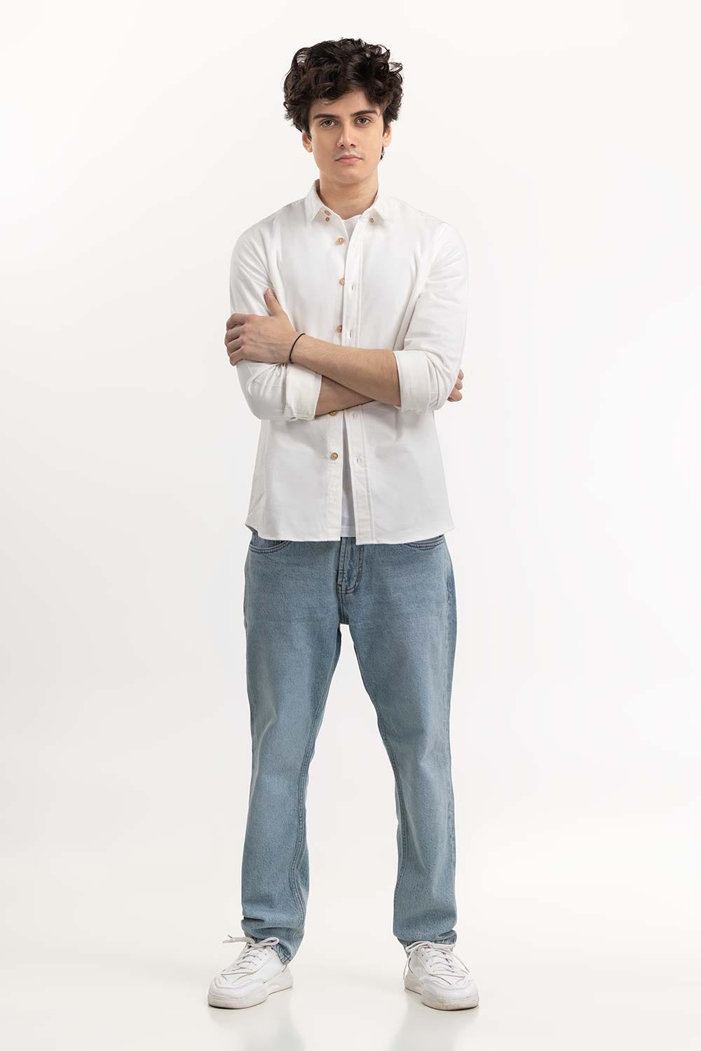 White Button Down Shirt 224-117-035