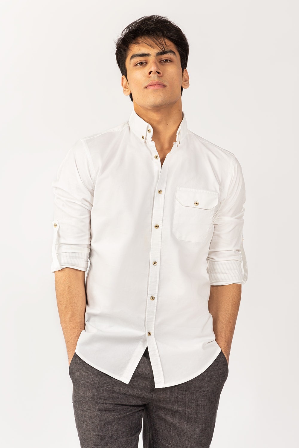 White Casual Shirt CM-PD-455 CS