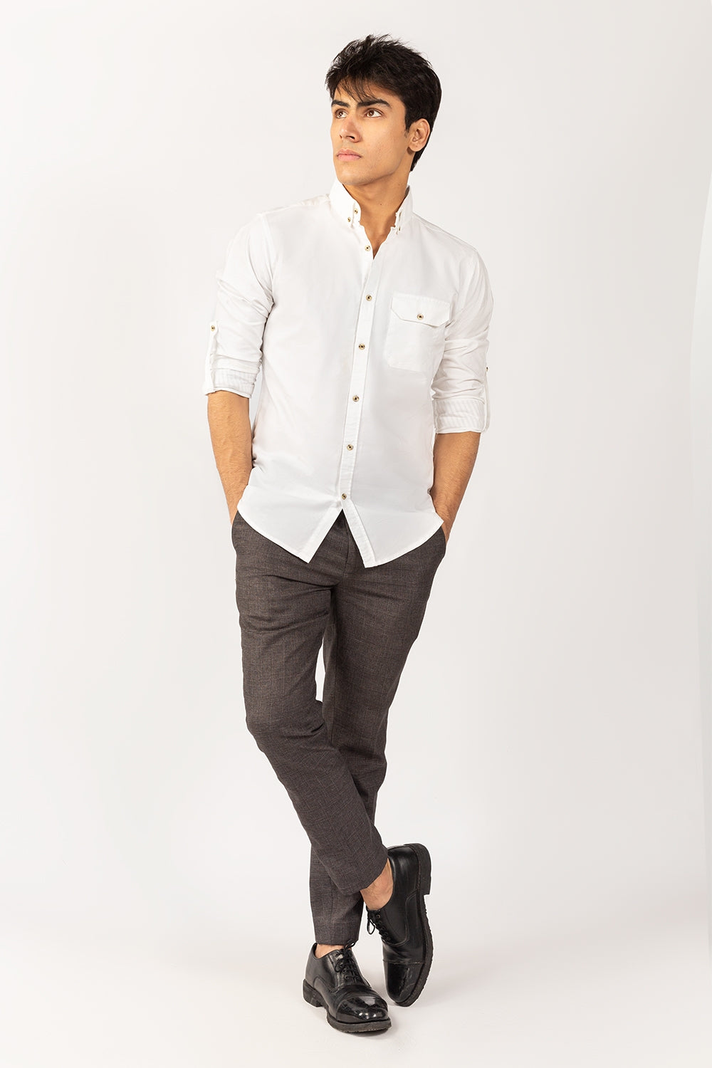 White Casual Shirt CM-PD-455 CS