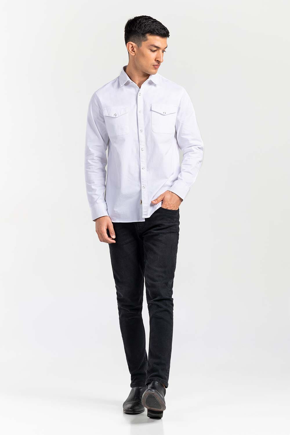 White Casual Shirt M-GD-S-001 CS