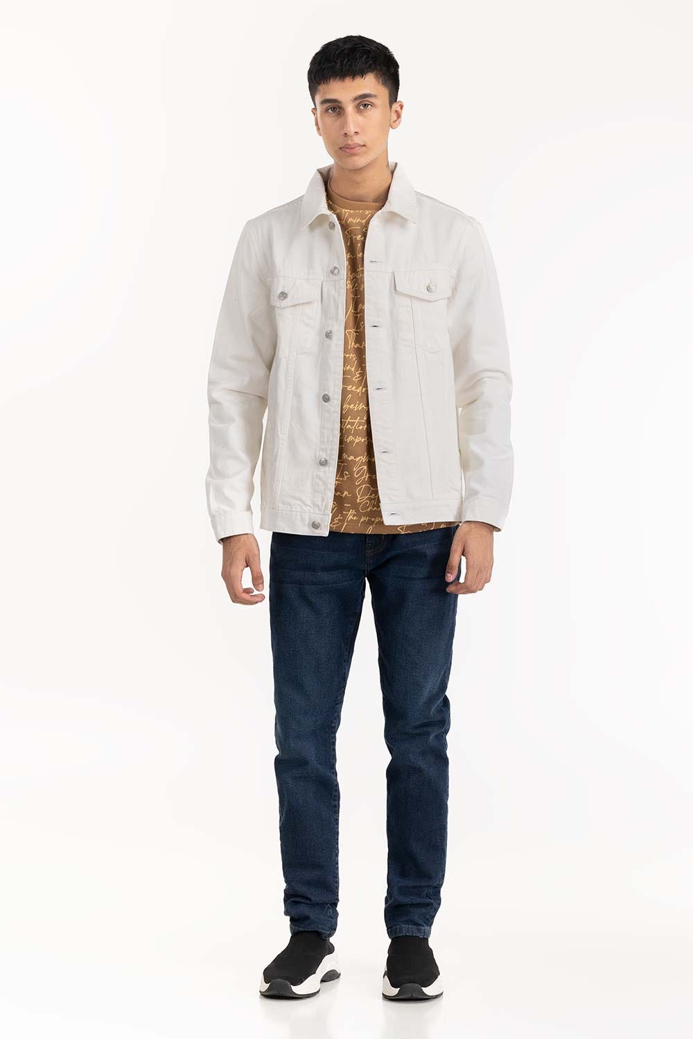 White Denim Jacket 224-110-040