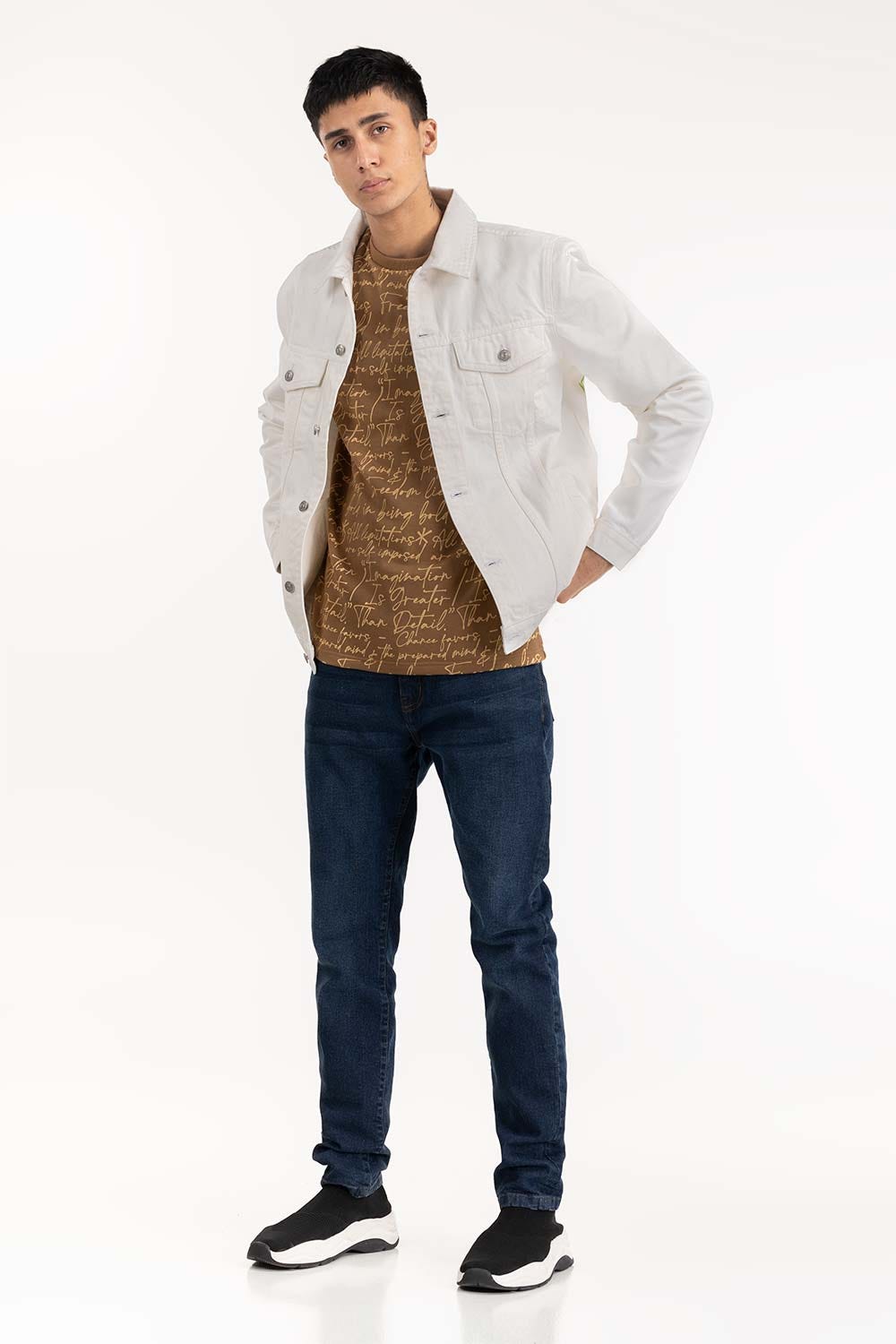 White Denim Jacket 224-110-040