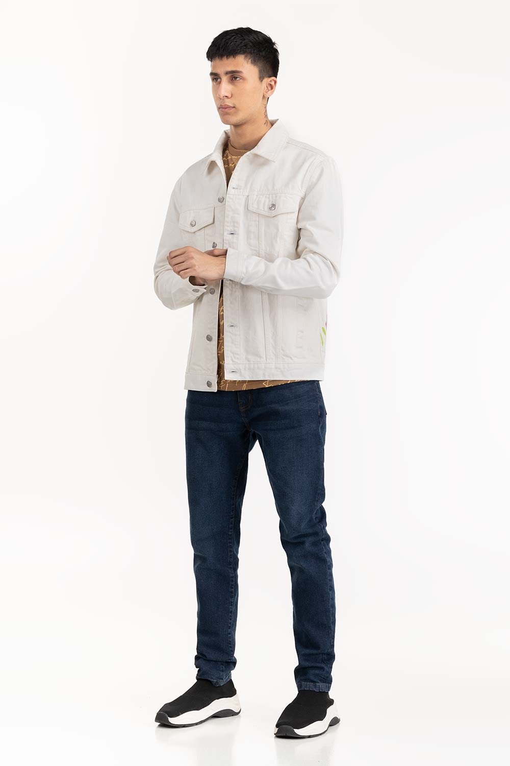 White Denim Jacket 224-110-040