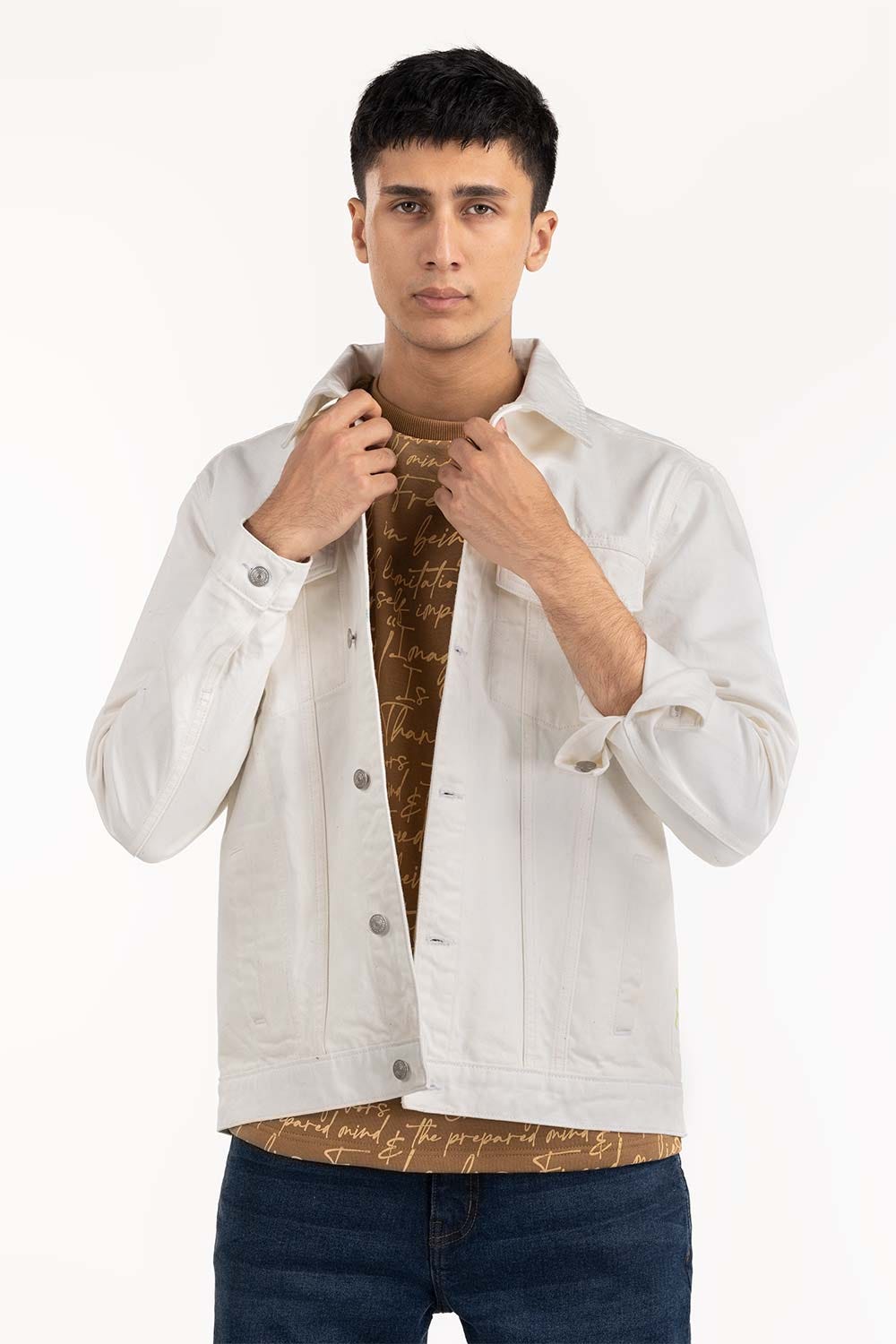 White Denim Jacket 224-110-040