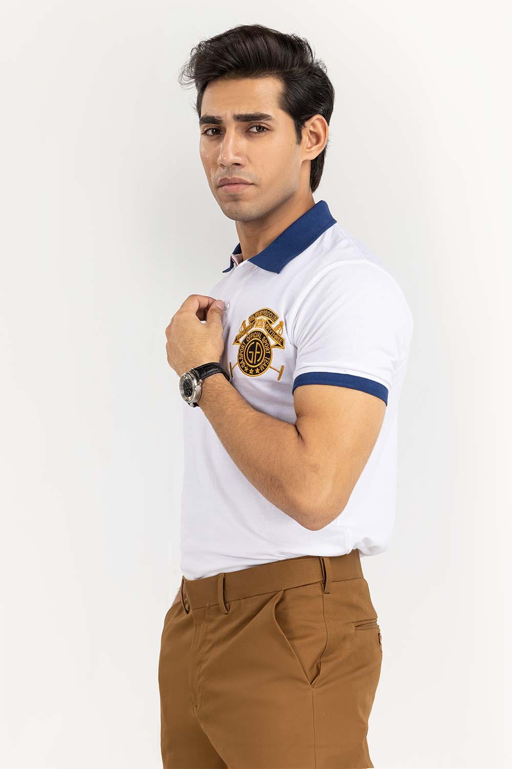 White Fashion Polo PS-FPK22-024