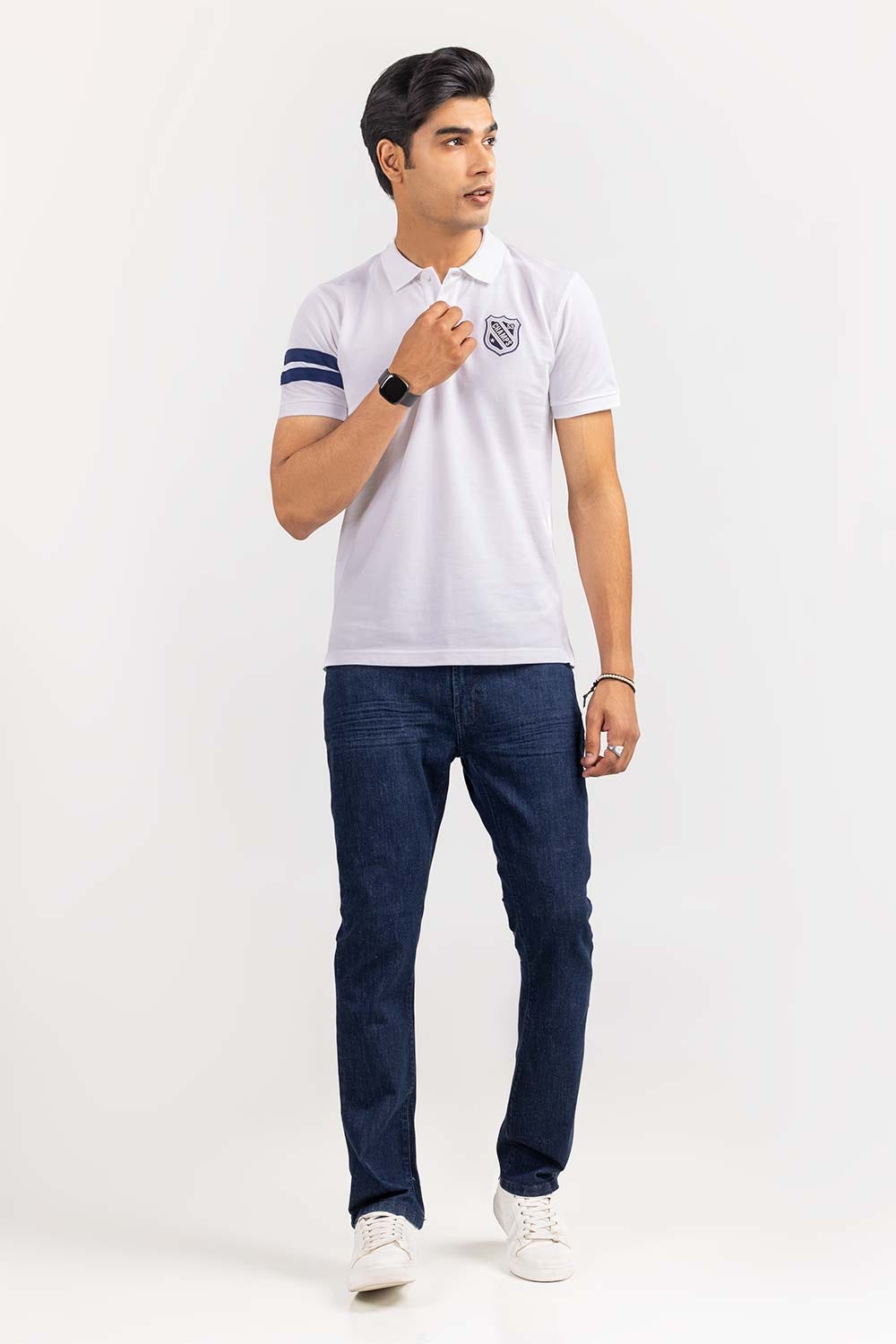 White Fashion Polo PS-FPK22-030