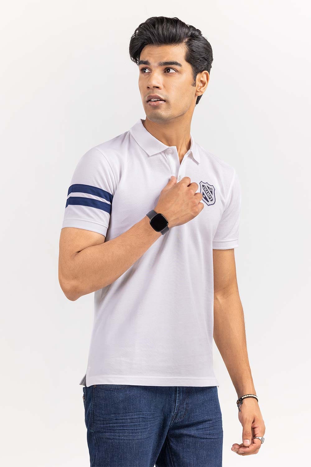 White Fashion Polo PS-FPK22-030