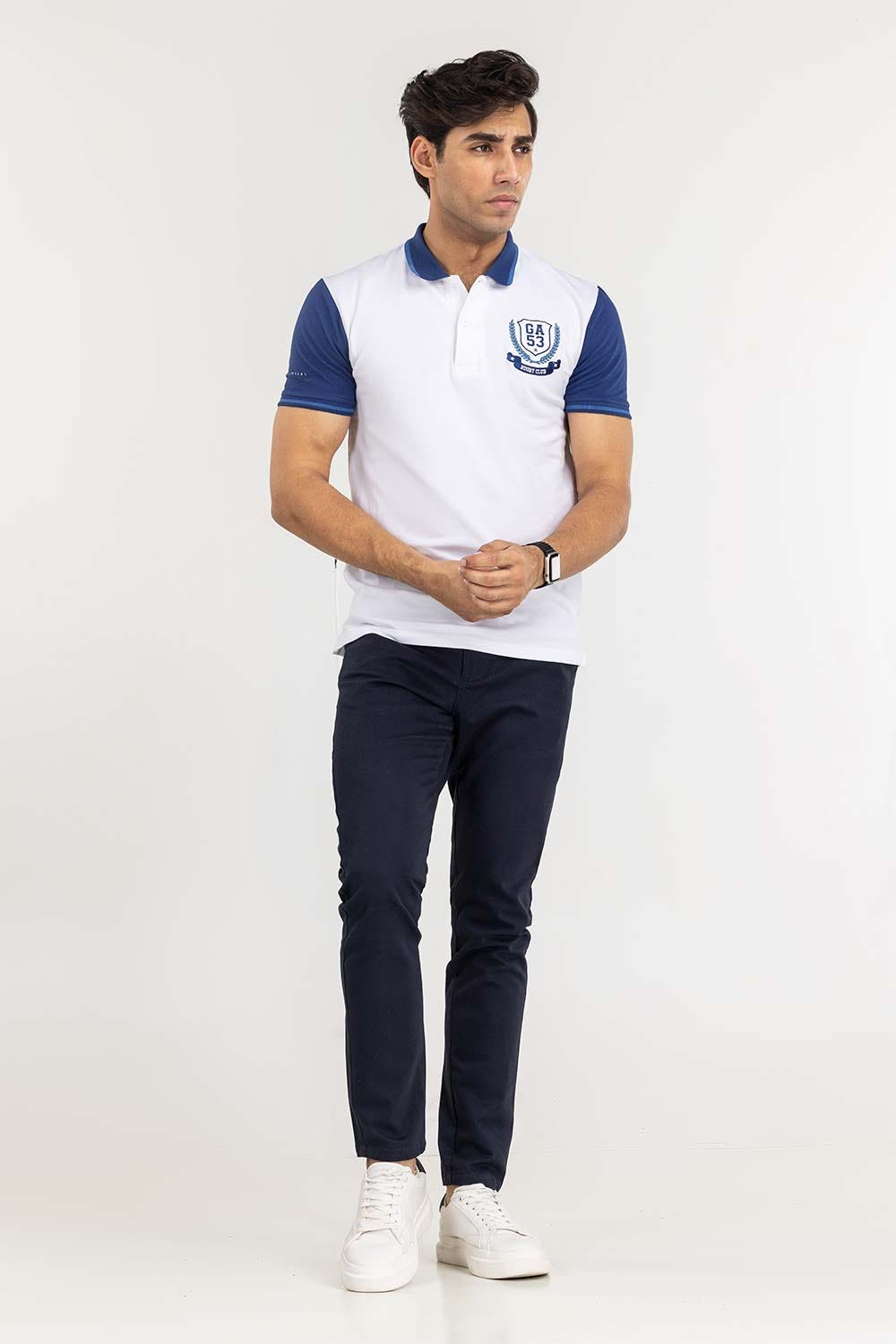 White Fashion Polo PS-FPK22-044