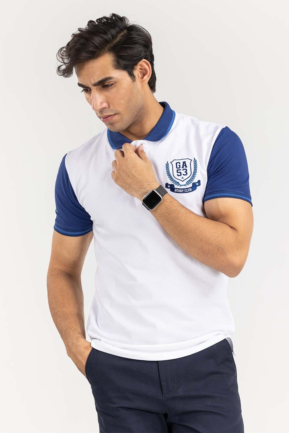 White Fashion Polo PS-FPK22-044