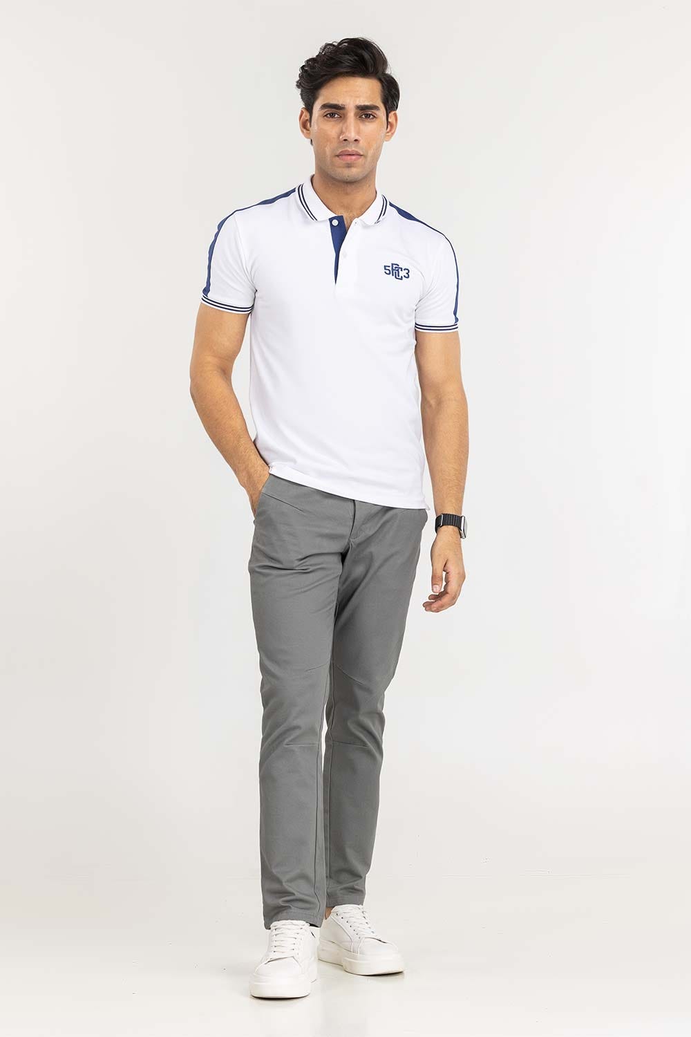 White Fashion Polo PS-FPK22-051