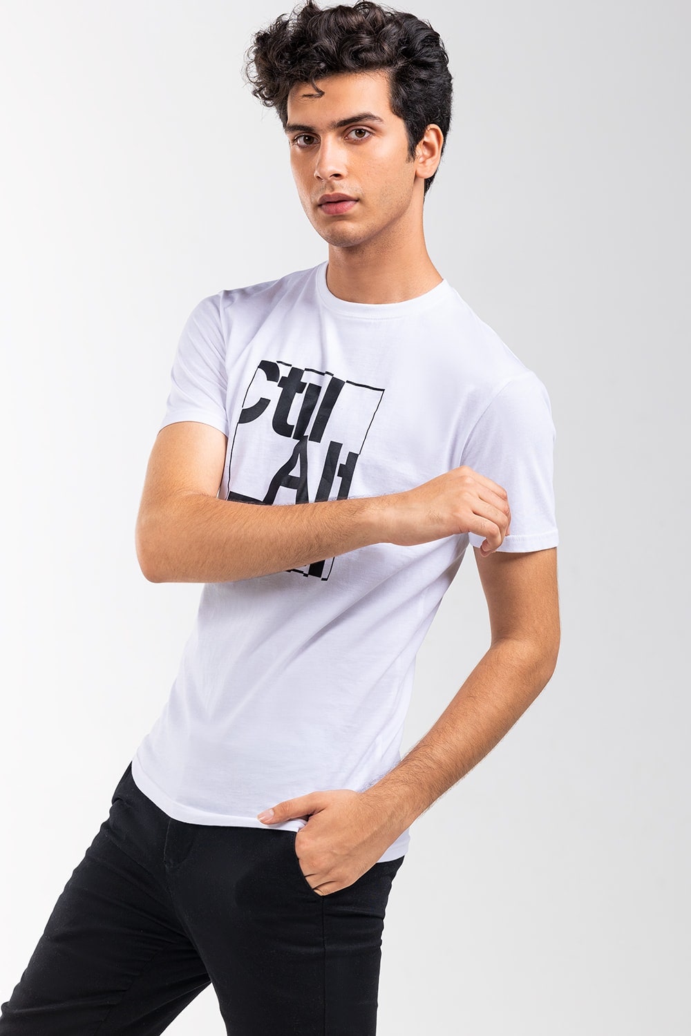 White Graphic Tee JGP-URB-D260-01