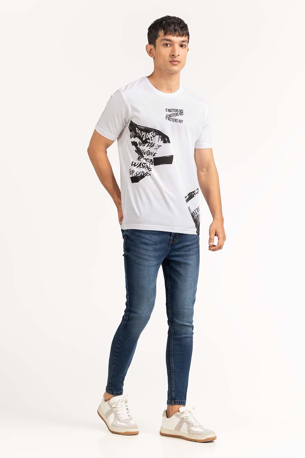 White Graphic Tees TS-CNSJ23-112