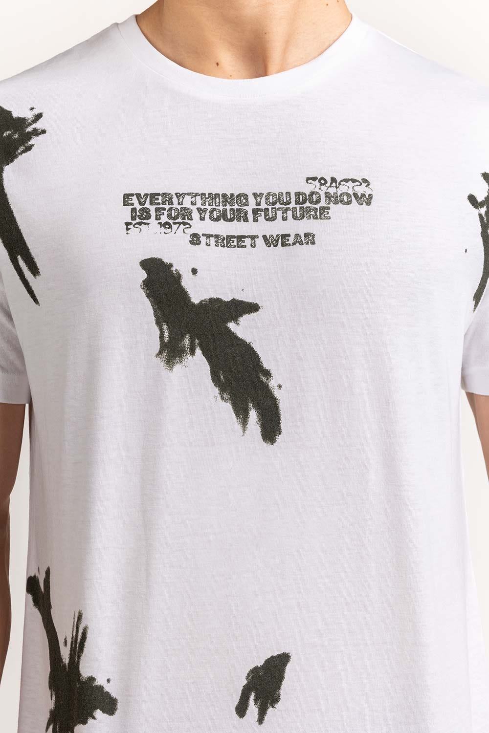 White Graphic Tees TS-CNSJ23-113