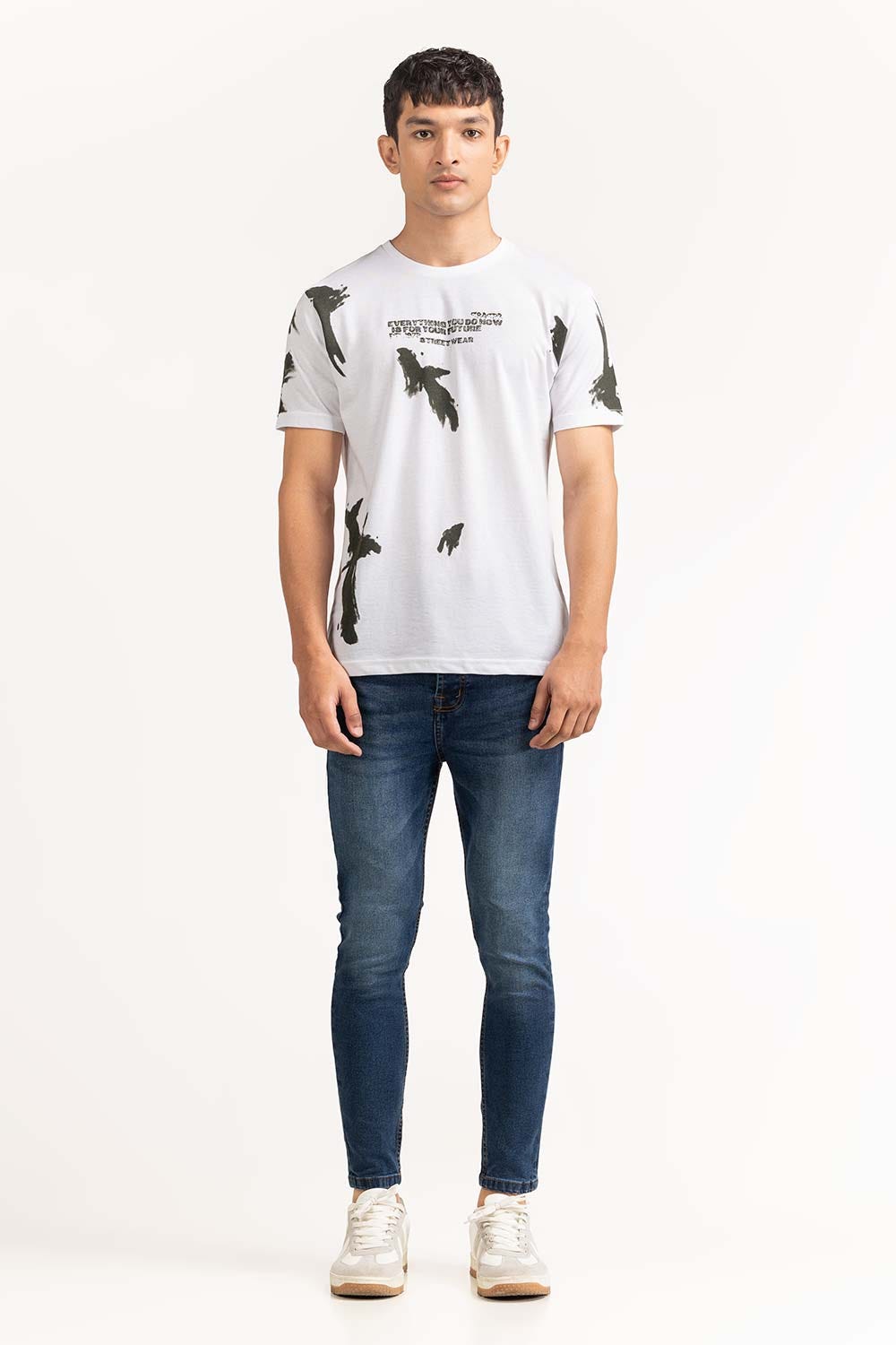 White Graphic Tees TS-CNSJ23-113