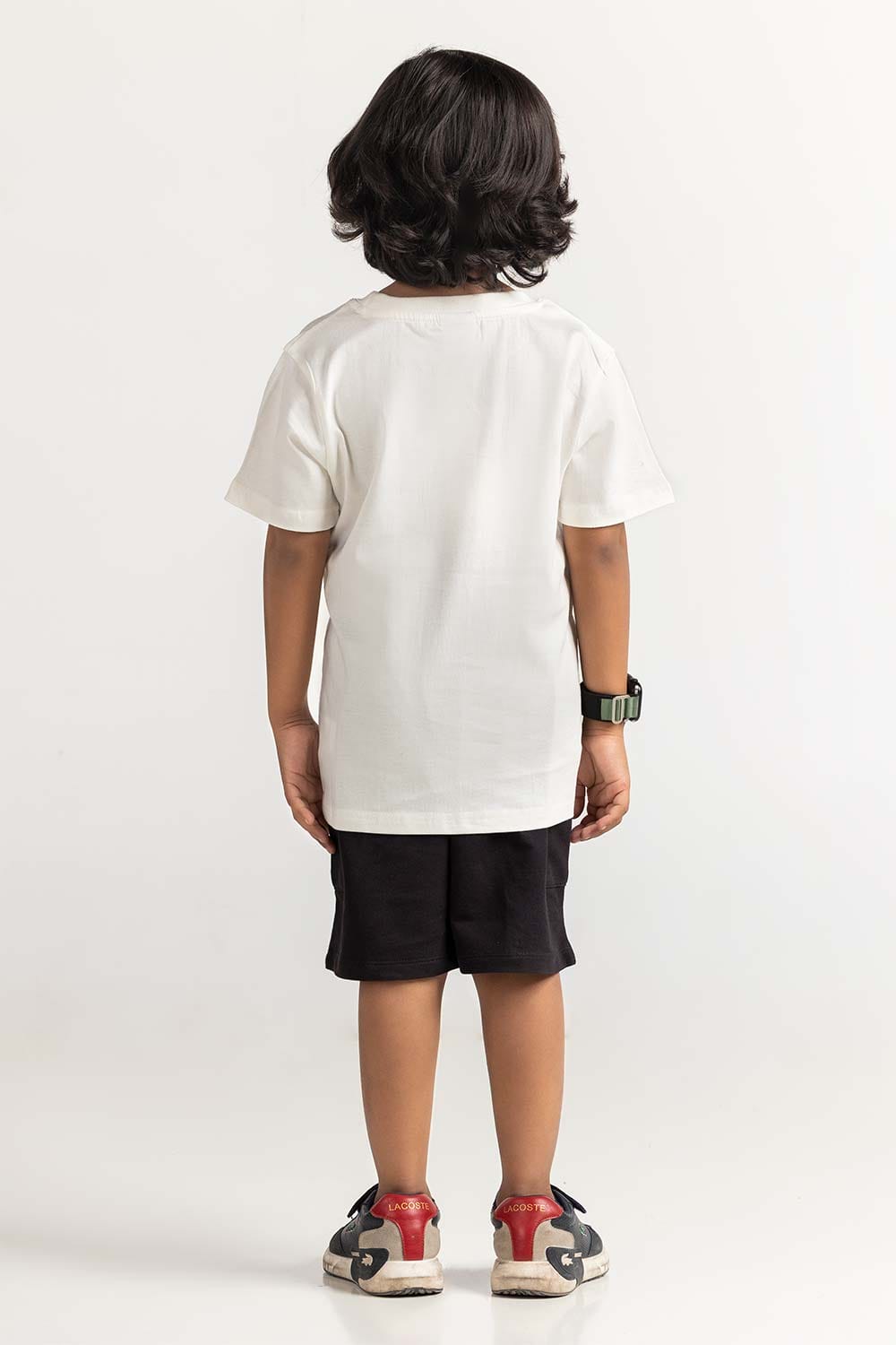 White Green Toddler Boy Knit Printed Tee TB-TS-SS24-039