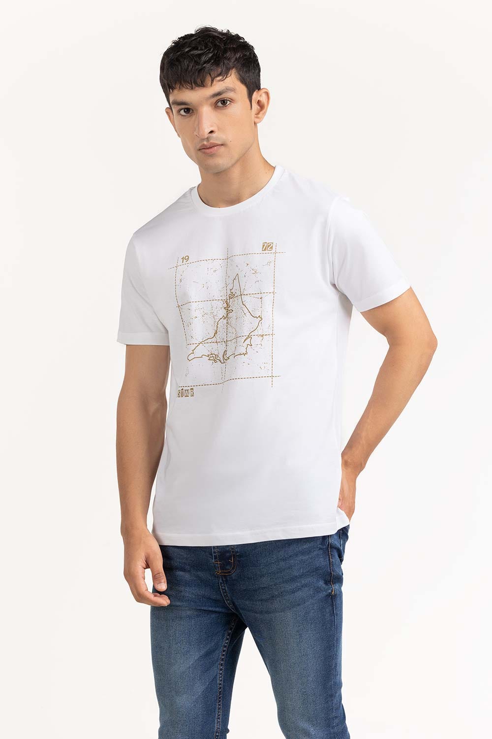 White Grey Graphic Tees TS-CNSJ23-103