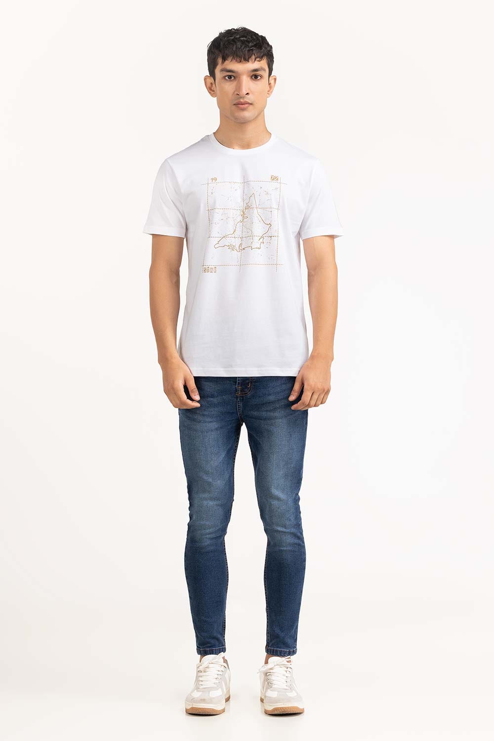 White Grey Graphic Tees TS-CNSJ23-103