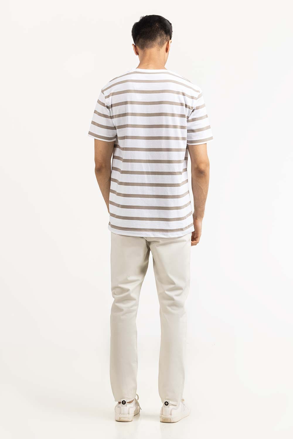 White Khaki Basic Tee TS-CNSJ23-063