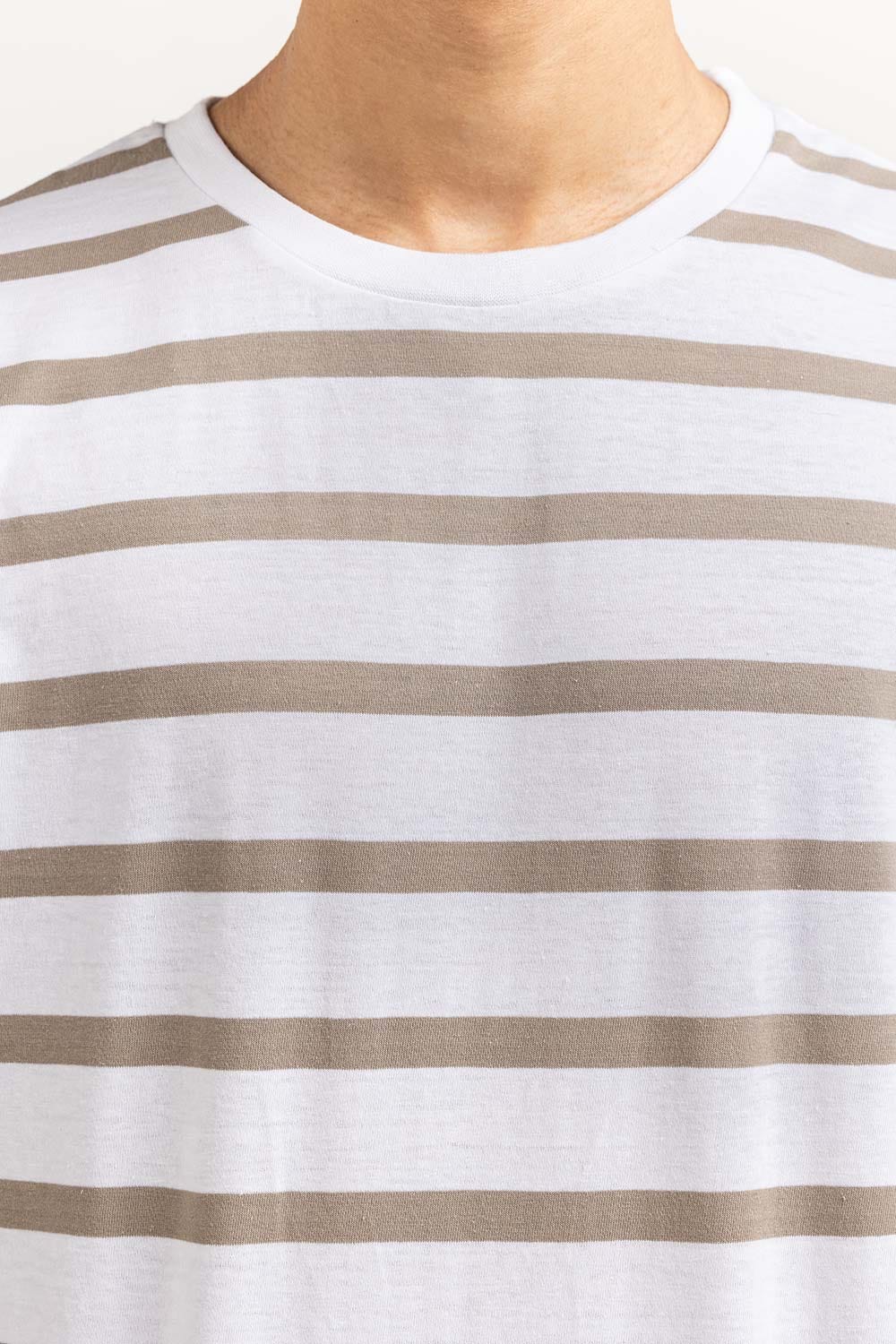 White Khaki Basic Tee TS-CNSJ23-063