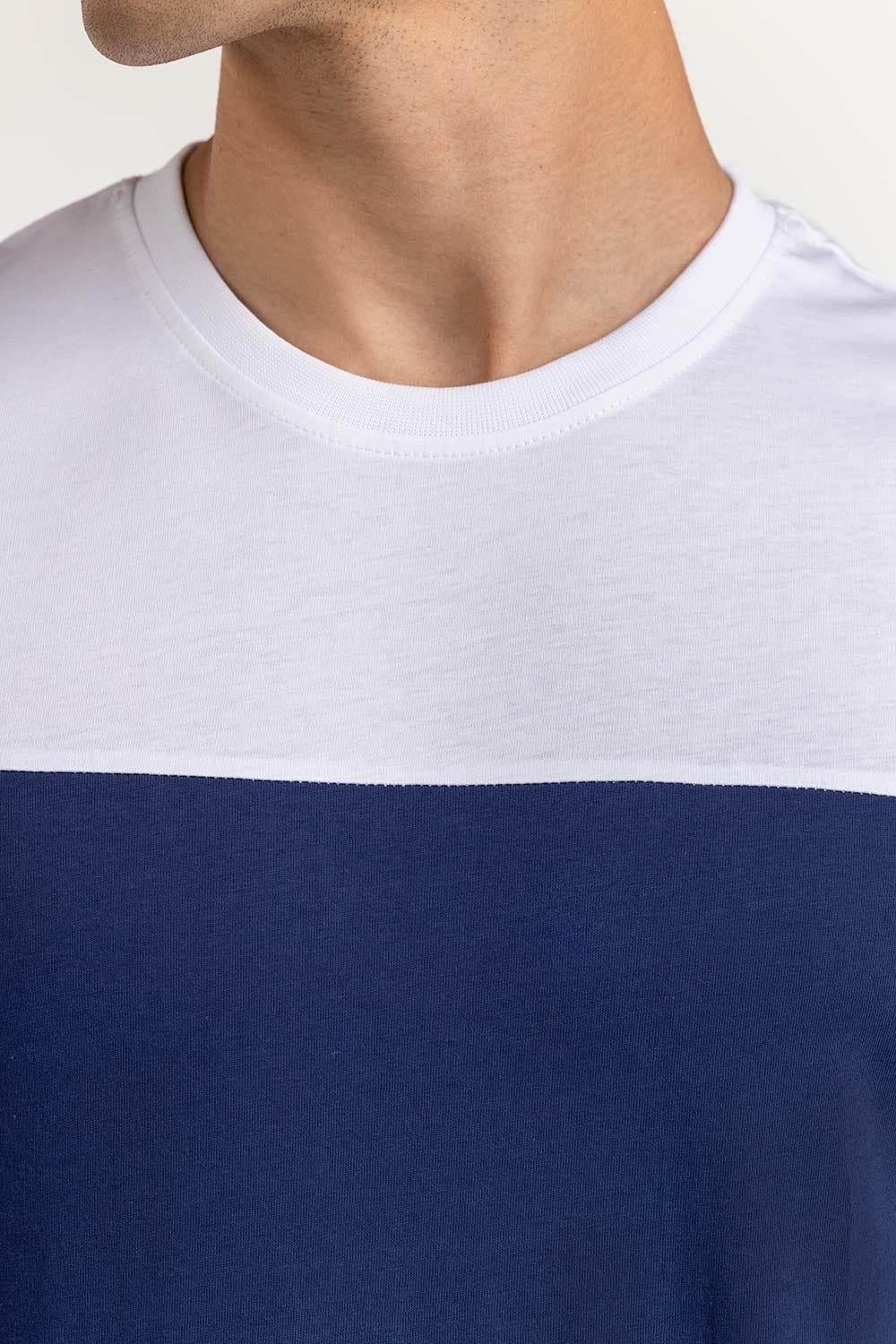 White Navy Graphic Tee TS-CNSJ23-270