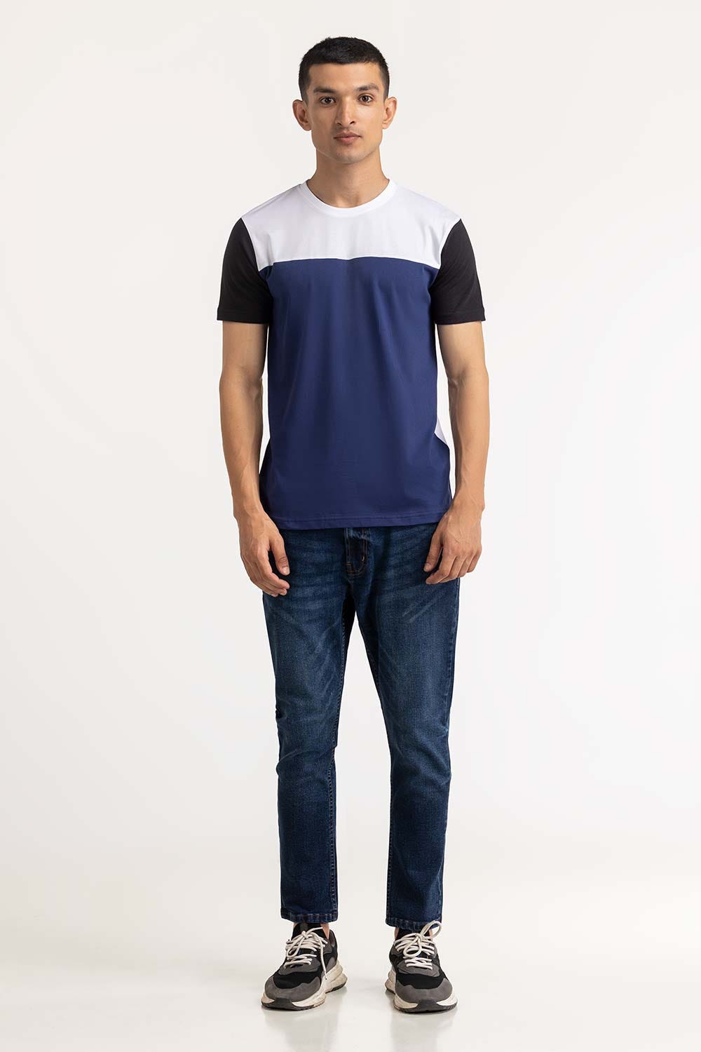 White Navy Graphic Tee TS-CNSJ23-270