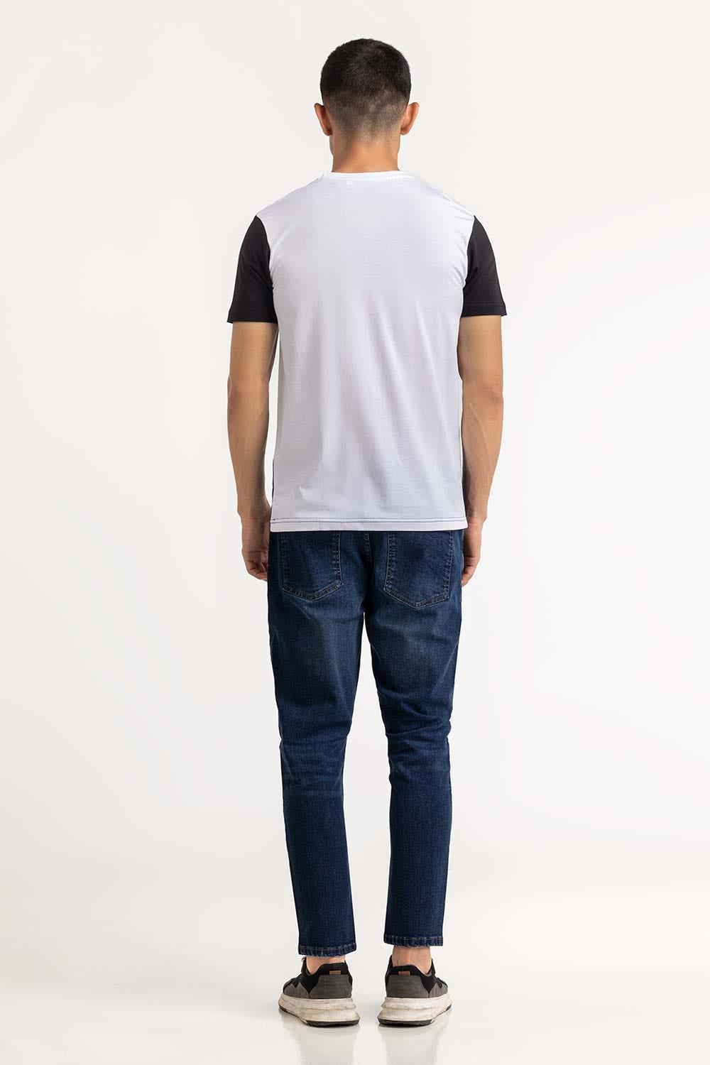 White Navy Graphic Tee TS-CNSJ23-270