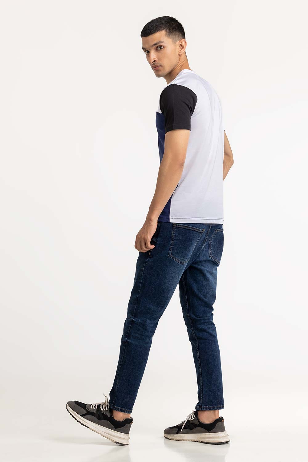 White Navy Graphic Tee TS-CNSJ23-270