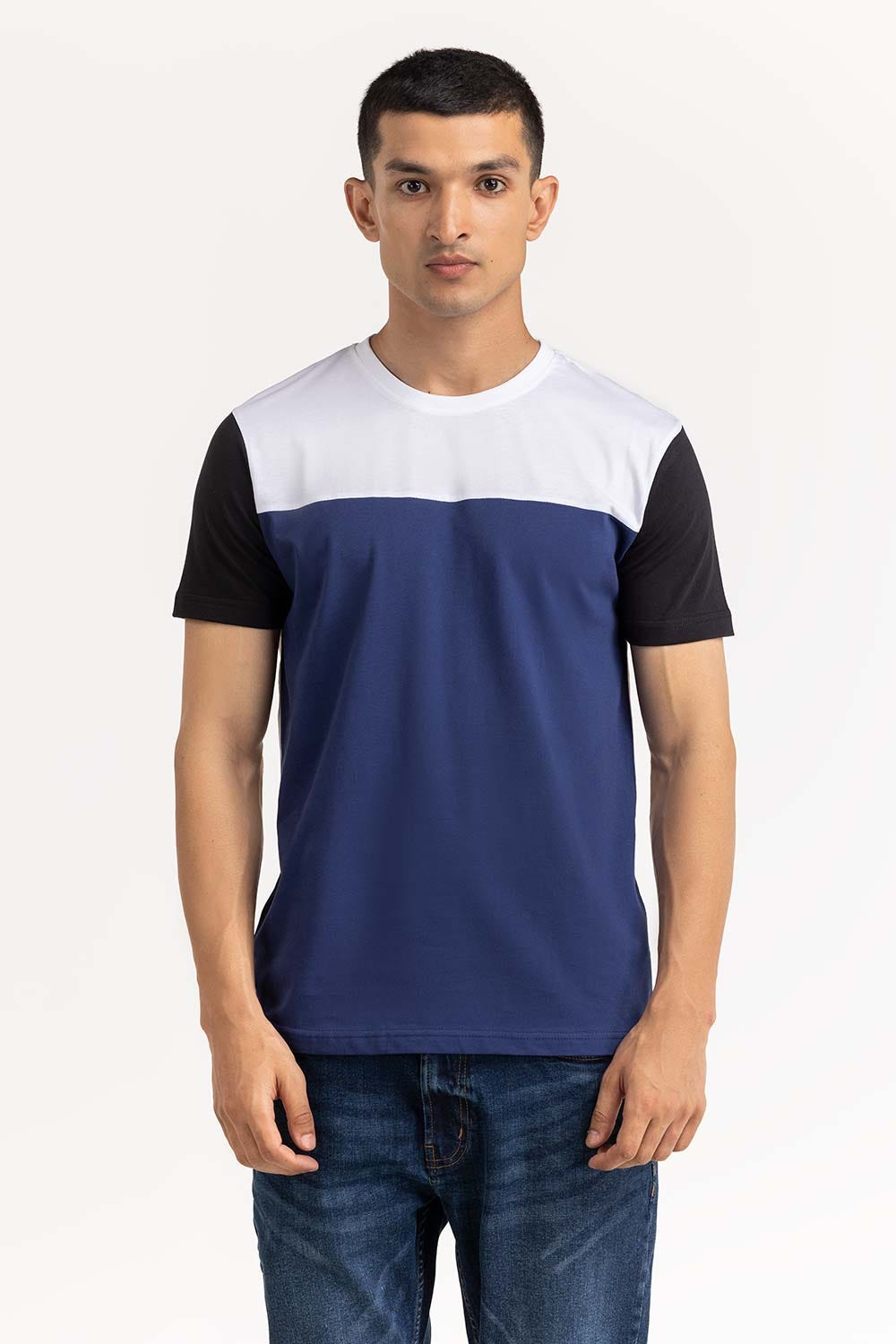 White Navy Graphic Tee TS-CNSJ23-270