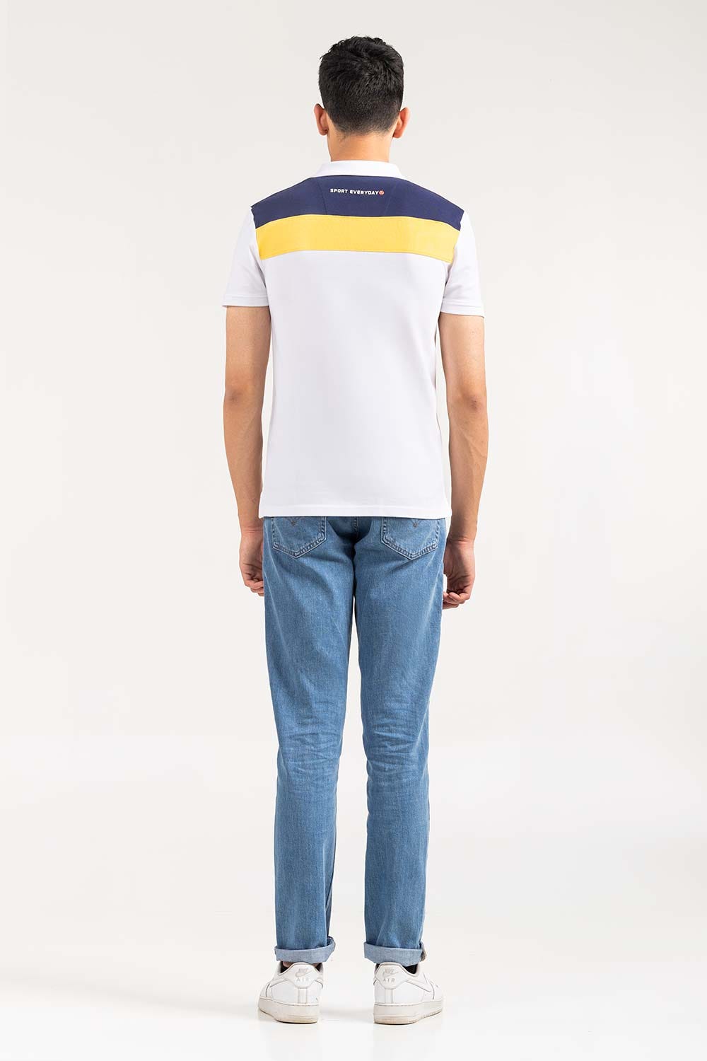 Navy White Sport Polo PKP-SP-112