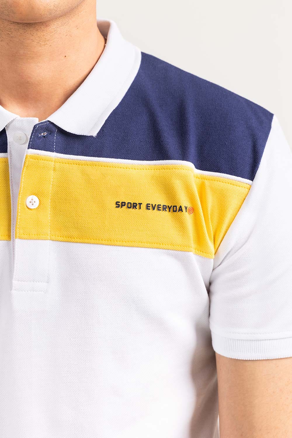 Navy White Sport Polo PKP-SP-112