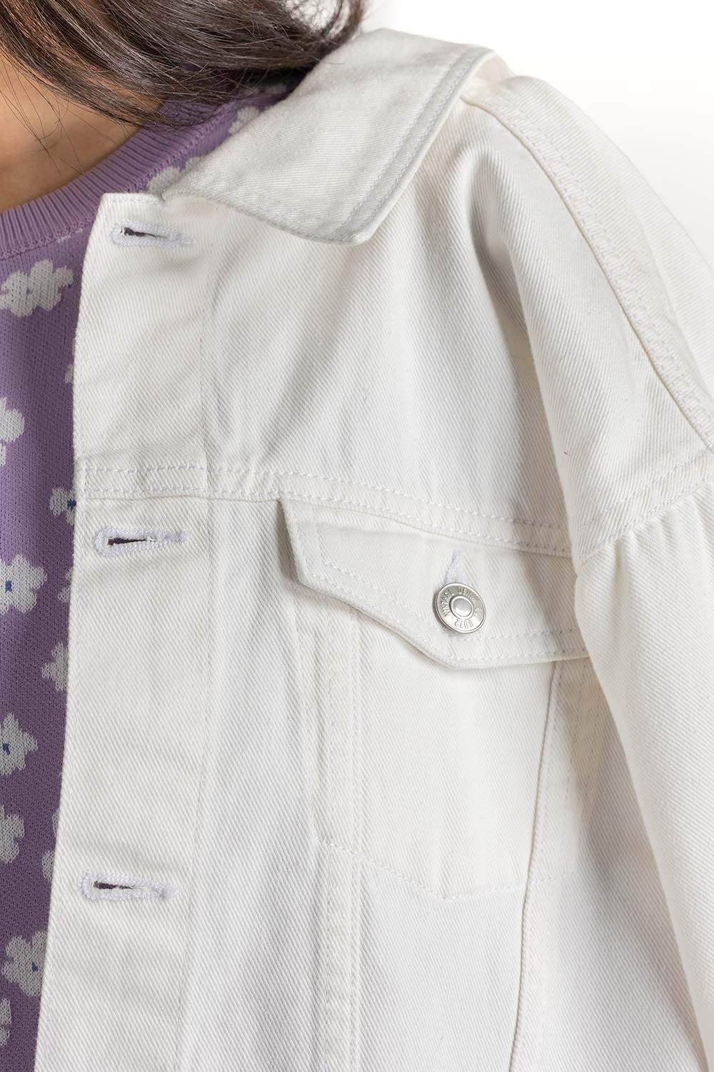 White Non Denim Jacket 224-210-047