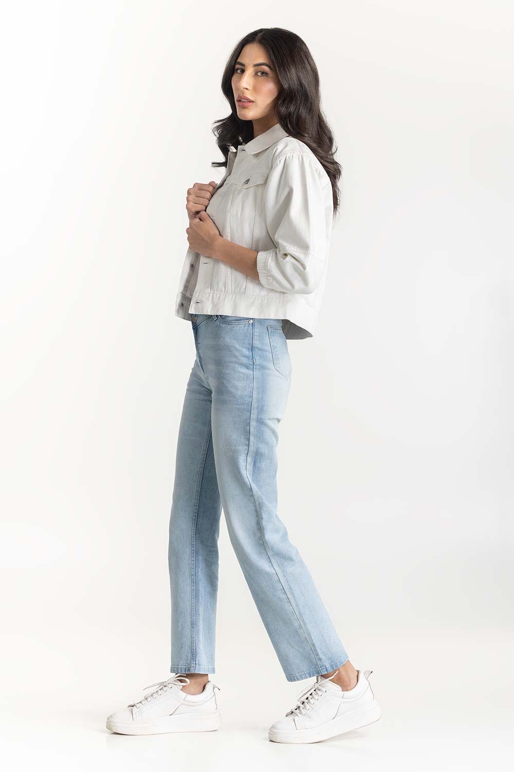 White Non Denim Jacket 224-210-047